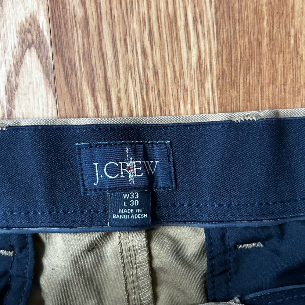 J. Crew Navy and Beige Trousers